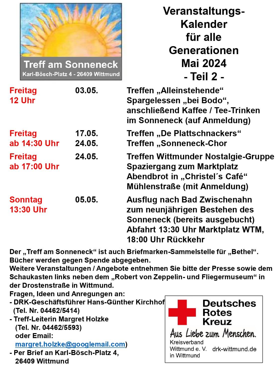 Veranstaltungskalender Mai 2024